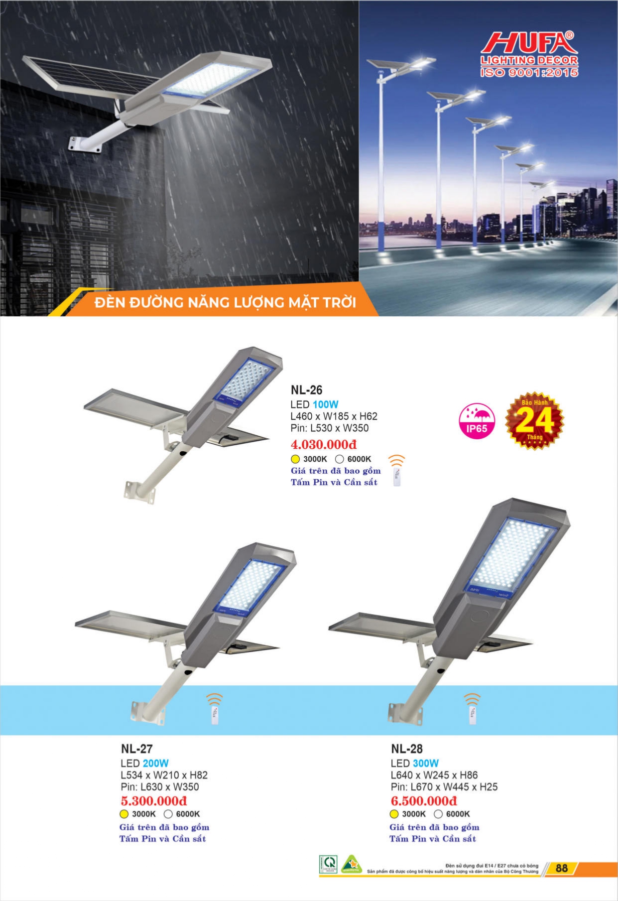 Bảng giá đèn LED HUFA 2026